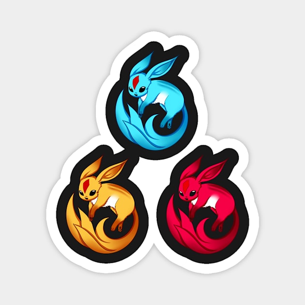 FFXIV Carbuncle Trio Magnet by neniarts