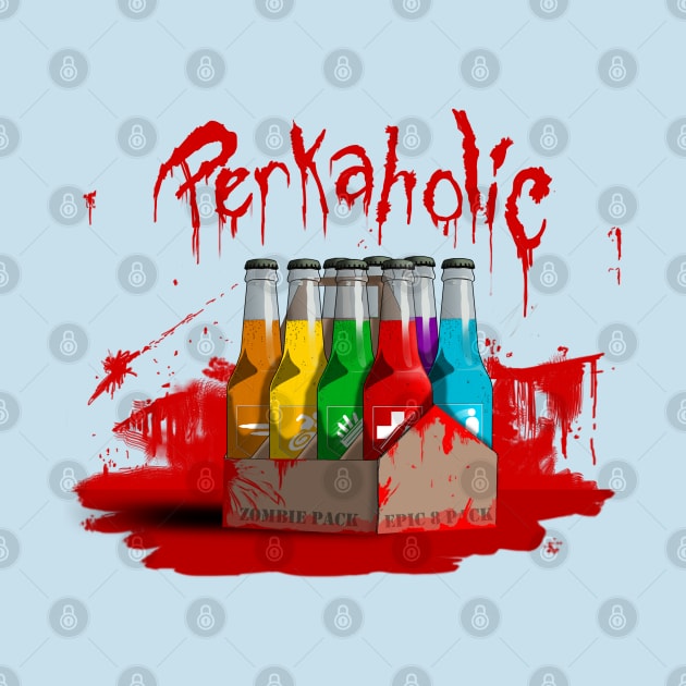 Zombie 8-Pack Bloodied Perkaholic on Light Blue by LANStudios