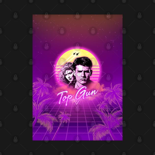 Top Gun 80's Retro Vaporwave by NotoriousMedia