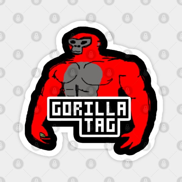 Gorilla Tag Red Monke VR Gamer Merch Magnet by gts