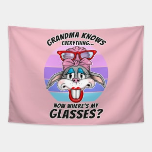 Grandma Knows Everything Funny Grandma Knows Best Mothers Day Tapestry