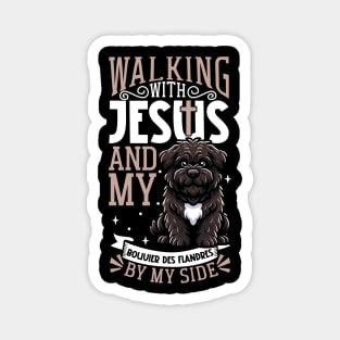 Jesus and dog - Bouvier des Flandres Magnet