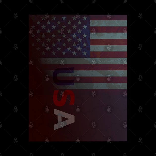 USA American Flag Vintage by KZK101