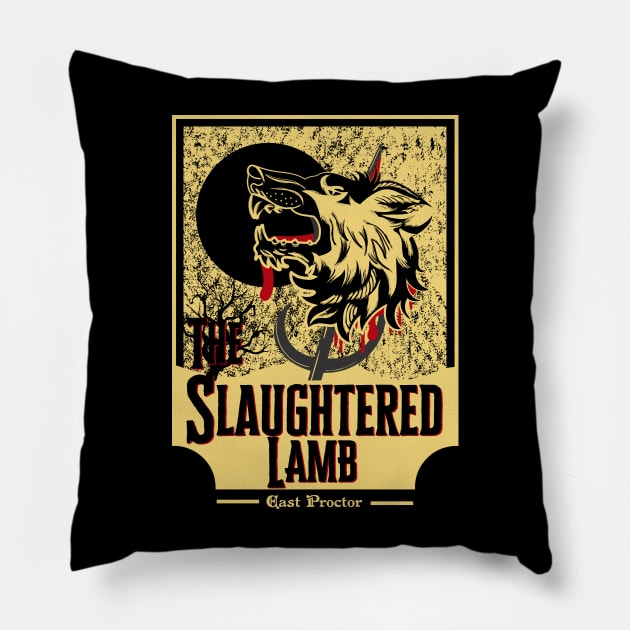 The Slaughtered Lamb - East Proctor Pillow by Meta Cortex