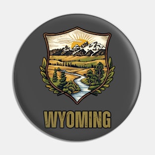 Wyoming State USA Pin