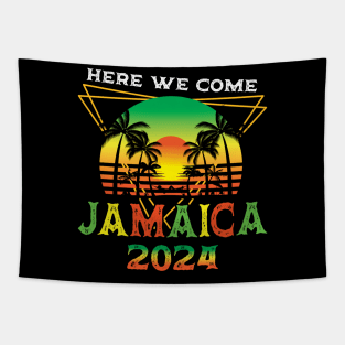 Here We Come Jamaica 2024 Summer Vacation Tapestry