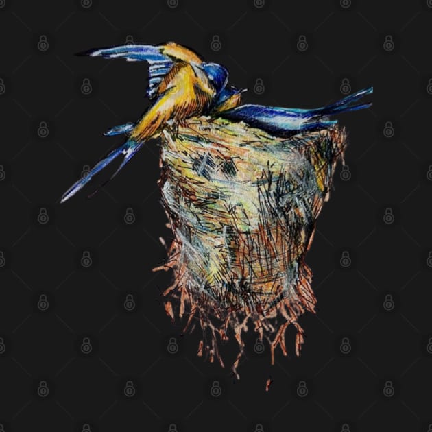 Barn Swallows by Animal Surrealism