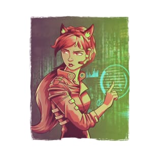 Cyberpunk Fox Girl T-Shirt