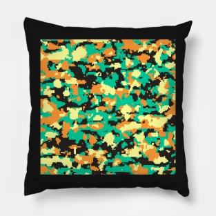 Olive Yellow Digital Camouflage Pillow