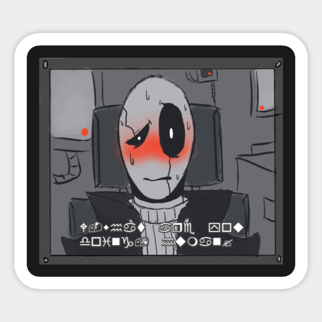 Wd Gaster Flushed Gaster Sticker Teepublic Undertale, gravityfalls, billcipher, gaster, wdgaster. wd gaster flushed