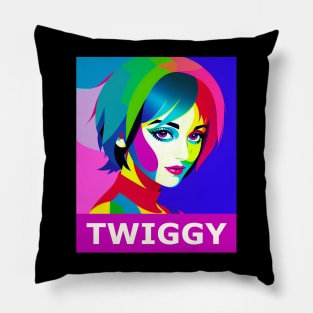 Twiggy Pop Art Pillow