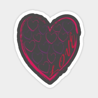 Hearts with Love Magnet