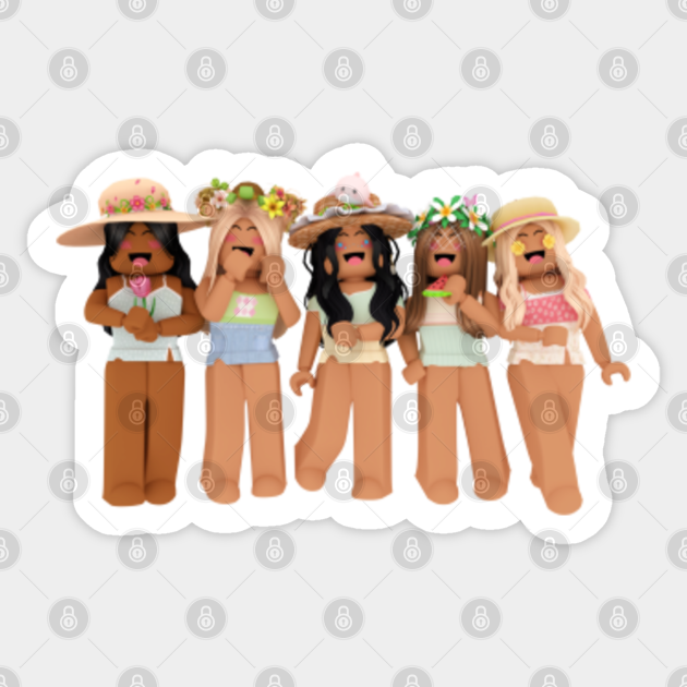 Tropical Roblox Girls Roblox Sticker Teepublic - roblox girls pictures