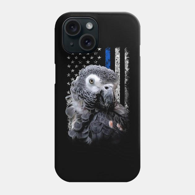 African Grey Majesty Stylish Tee Celebrating the Regal Parrot Phone Case by Gamma-Mage