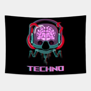 Techno Alien Rave Music Dance Festival Gift Tapestry