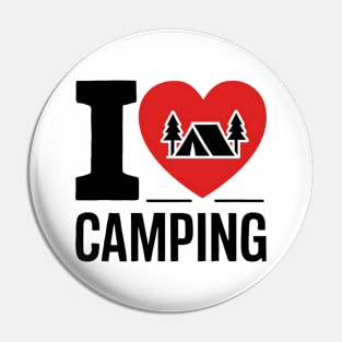 I Love Camping Pin