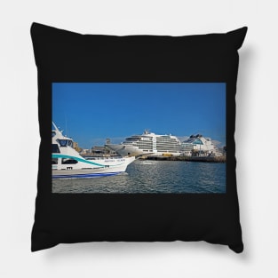 Magnetic Island Barge and Seabourn Encore Cruise Ship Pillow