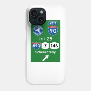 New York Thruway Westbound Exit 25: Schenectady I-890 NY Rte 7, 146 Phone Case