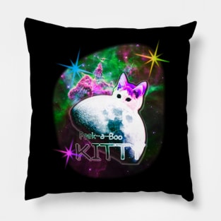 Peek-a-Boo Space Kitty Pillow