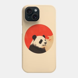 Japanese minimalist panda poster Phone Case