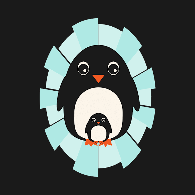 Baby and daddy penguins by HelenDesigns