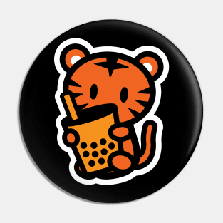 Year Of The Tiger Boba Bubble Tea Bambu Brand Asian Food Drink Cute Animal Pin