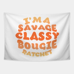 I'm a Savage Orange Gradient Tapestry