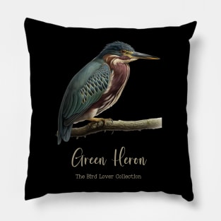 Green Heron - The Bird Lover Collection Pillow