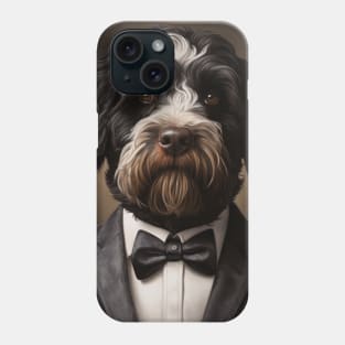 Portuguese Water Dog in Suit Phone Case