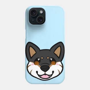 Black Shiba Inu Face Phone Case