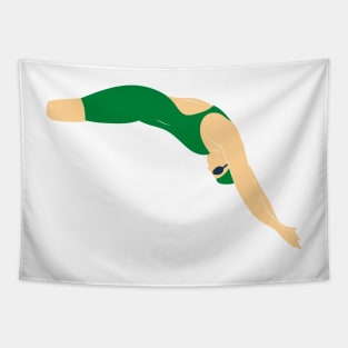 Diving - Green Tapestry