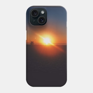 Sunset landscape, Hermosa Beach, CA Phone Case