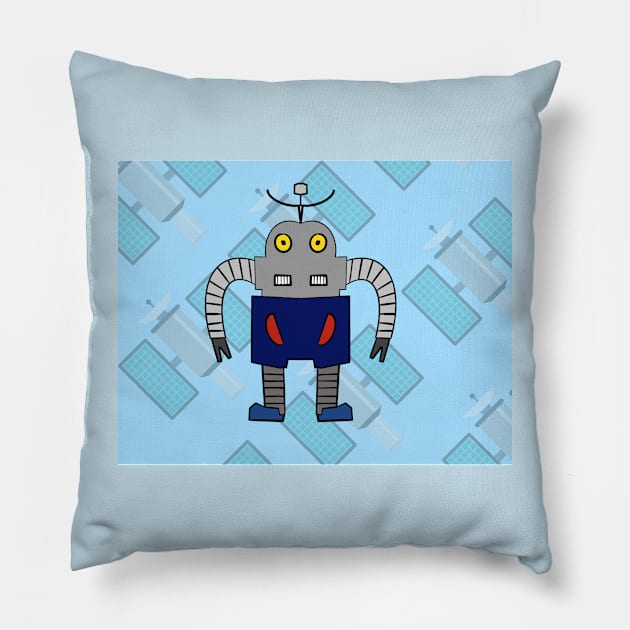 March Satellite Robot Pillow by Soundtrack Alley