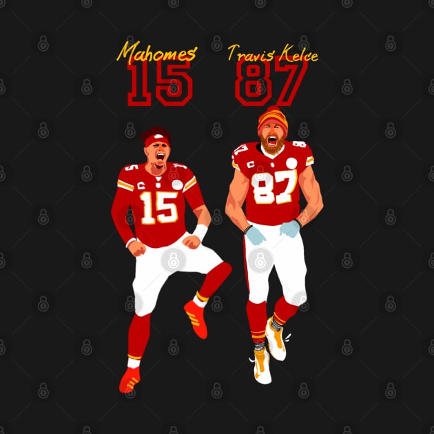 Travis Kelce x Patrick mahomes teammate by Mic jr