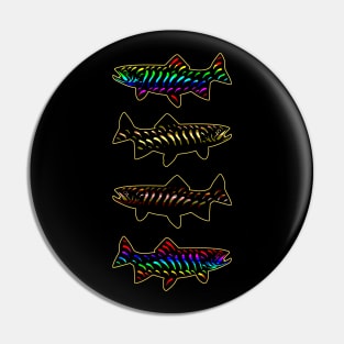 trout collection retro Pin