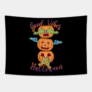 Cute Halloween Pumpkin Head With Meaning Tapestry