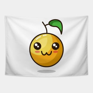 cute emoji orange react Tapestry