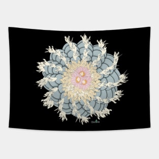 Lophophora Williamsii With Flowers Tapestry