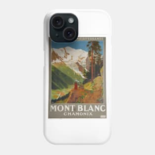 Mont Blanc, Chamonix - Vintage French Travel Poster Phone Case