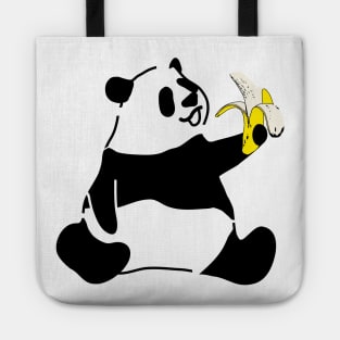 Panda eating Banana Tote