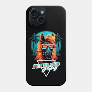 Retro Wave Shetland Pony Horse Chillout Phone Case