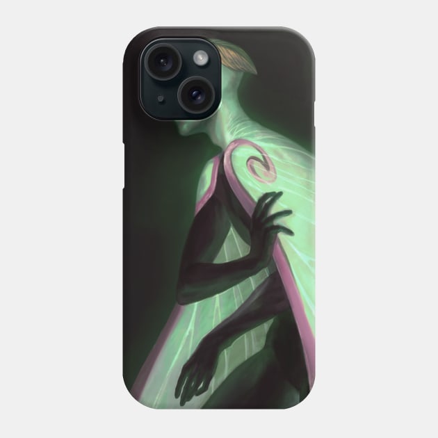 Lunar Moth Phone Case by Cleo Naturin