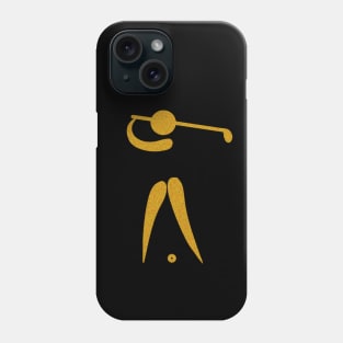 Gold Golf Swing Phone Case