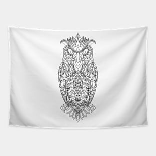 owl the wise bird ecopop Tapestry