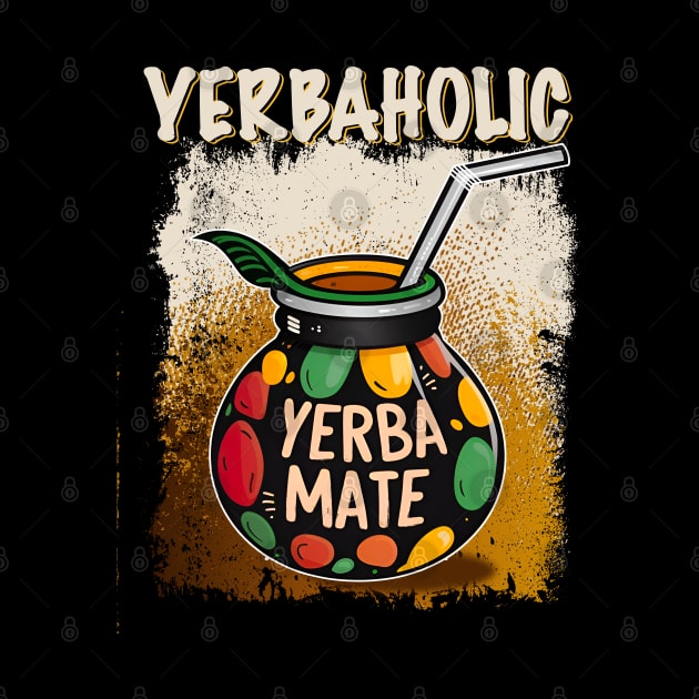 Yerbaholic | Yerba Mate Tea Lover Argentino Retro Bombilla by JJDezigns