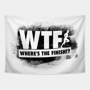 Where's The Finish - Male Runner Tapestry