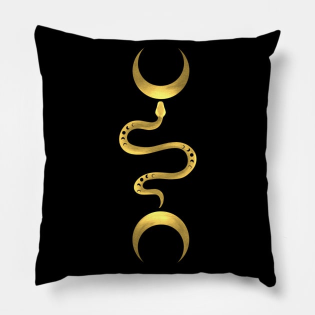 Moon Goddess Serpent Pillow by Yona's Stuff