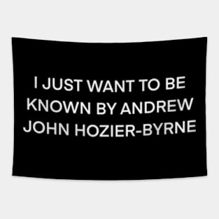 I Just Want to Be Known By Hozier ( white type) Tapestry