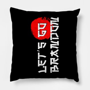 Let's Go Brandon // Funny Japanese Style Typography Design Pillow