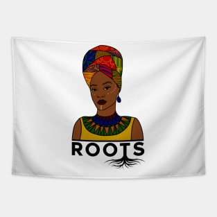 African Roots, Afro Woman, Black Pride Tapestry